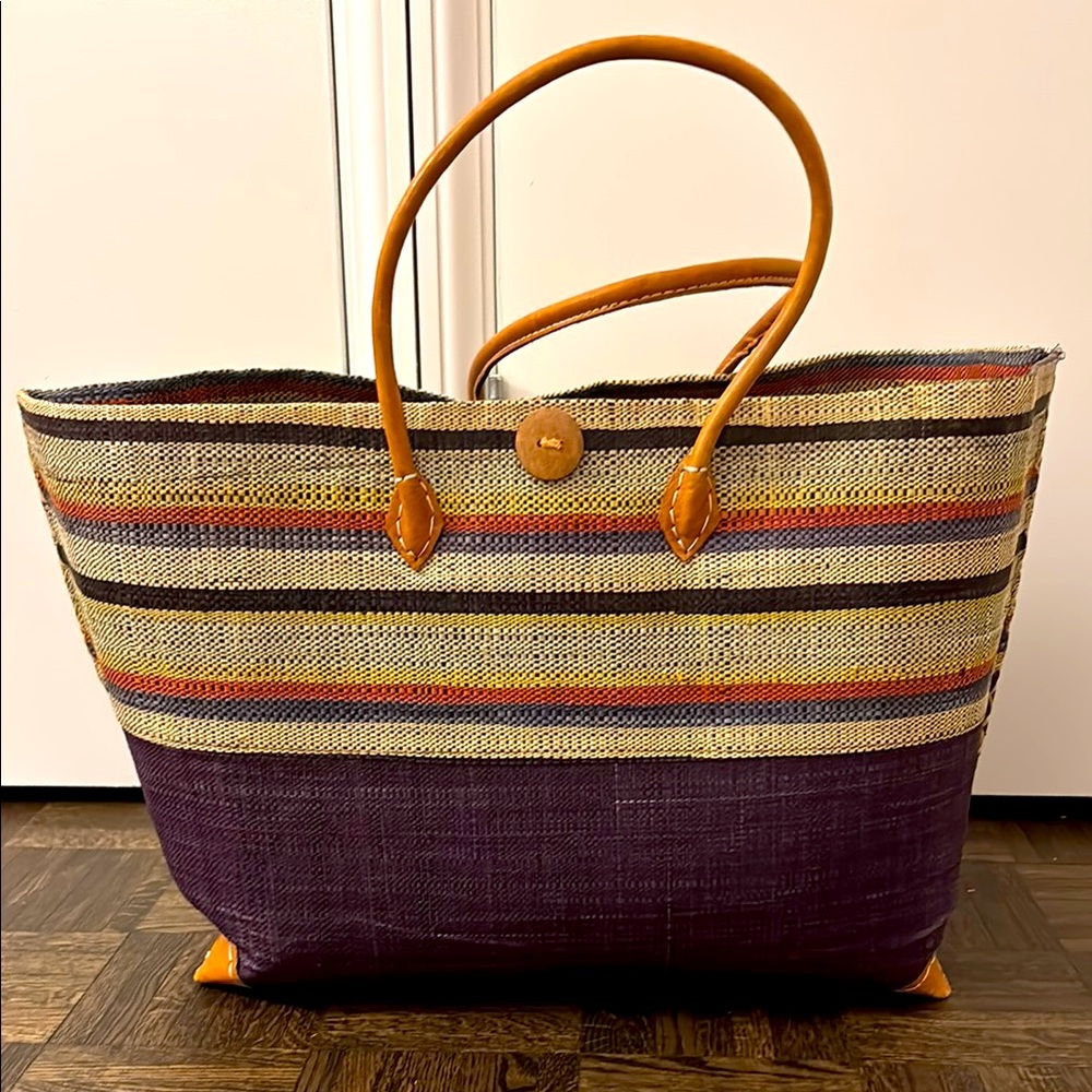 New condition- hand woven XL beach bag. Non branded, local artist. Original $450